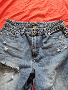 Blue Distressed  Womens Flamingals Jeans S